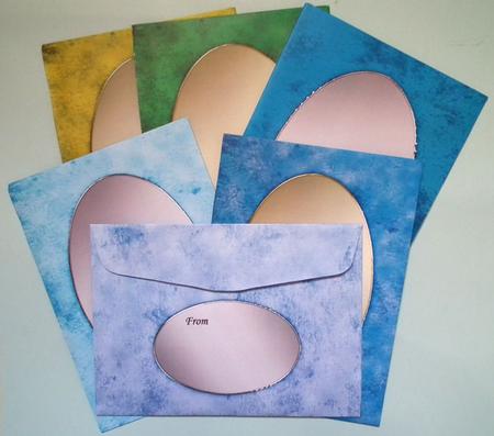 Grunge Clouds 5 x 7 Envelope Kit Men's DIY Colours by Lynda Jones