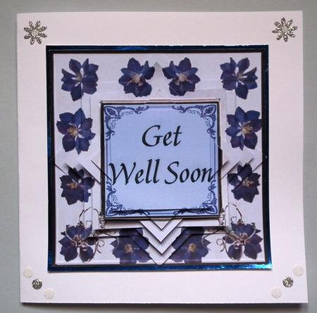 Get Well Soon Floral Star Pyramid by Lynda Jones