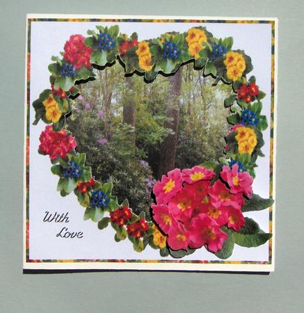 Polyanthus Garden Aperture Card by Lynda Jones