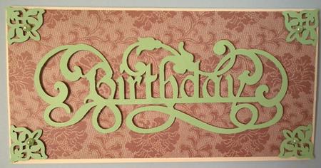 Birthday Word Art & Corners by Lynda Jones