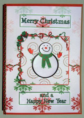 Snowman Card Front by Lynda Jones