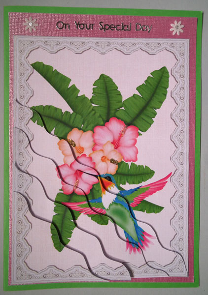 Hummingbird in a Lace Frame by Lynda Jones