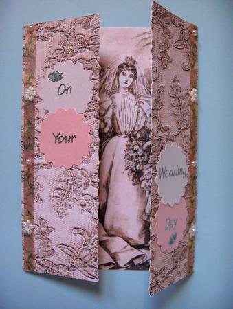 Elegant Vintage Wedding in Sepia with Lace Panels Gate Fold by Lynda Jones