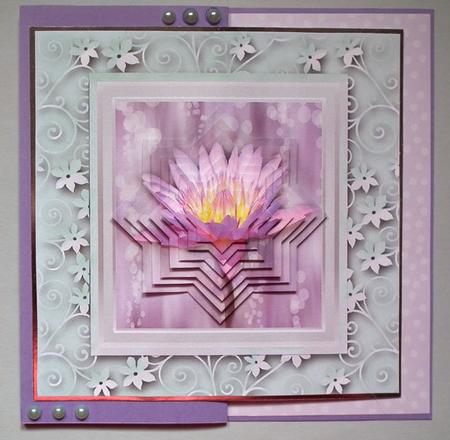 Square Card - Double Star Pyramage Template Kit by Lynda Jones