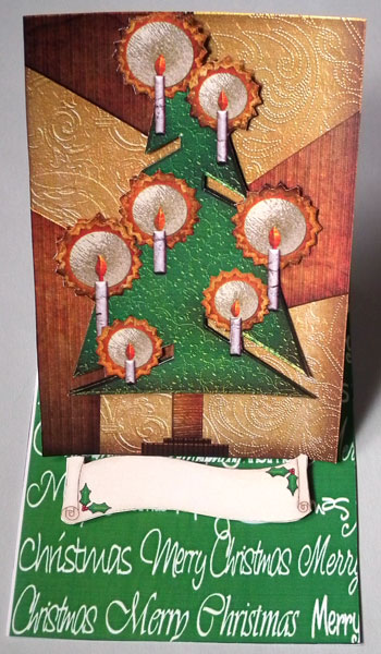 Christmas Light Mini Easel Card by Lynda Jones