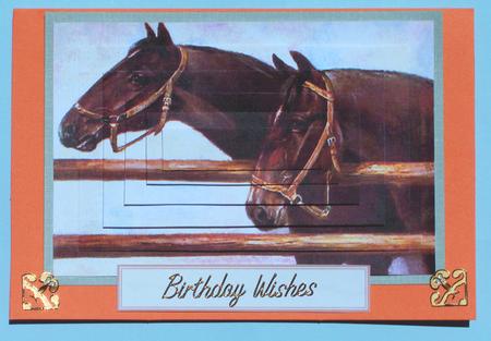 Paired Horses - Pyramid by Lynda Jones