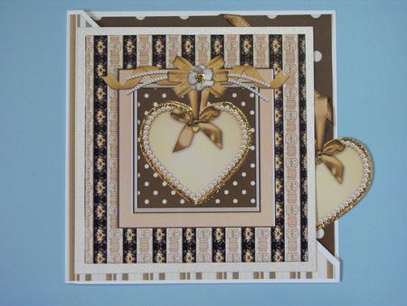 Gold Christmas Heart Topper Kit by Lynda Jones