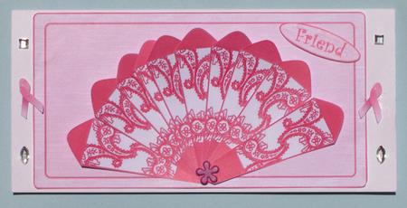 Pink Fan Brest Cancer Sheet by Lynda Jones