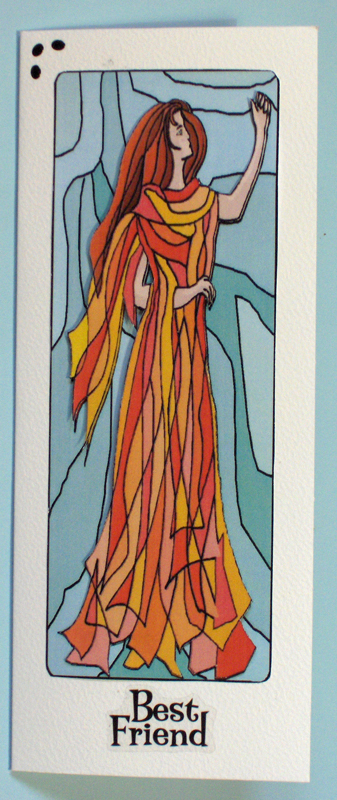 Stained Glass Ladies, to Fit Large Dl Cards. by Lynda Jones