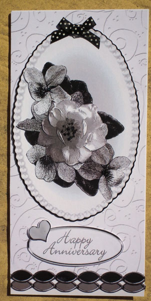 Flowers and Pearls in Jet Kit with Step by Step Decoupage by Lynda Jones