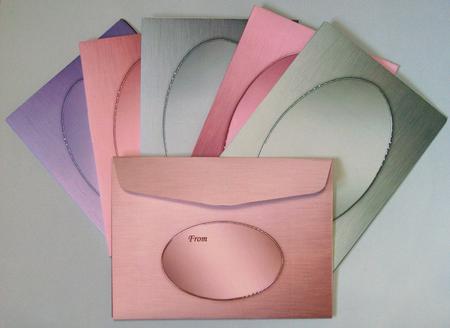 Elegant Metallic Shaped Cards Matching 5 x 7 Envelope Kit by Lynda Jones