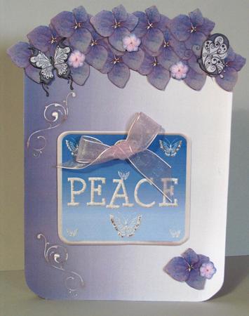 Floral Decoupage Card Front by Lynda Jones