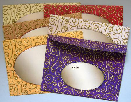 Gold Metallic Swirls 5 x 7 Envelope Kit Men's DIY Colours by Lynda Jones
