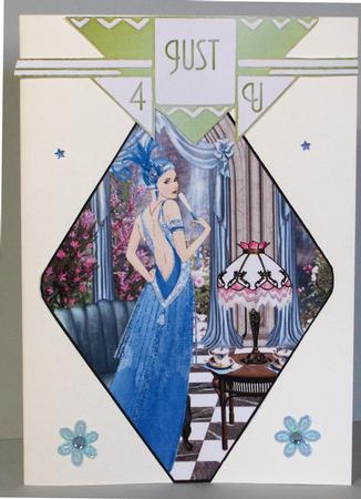 Art Deco Greeting Plates in Olive by Lynda Jones