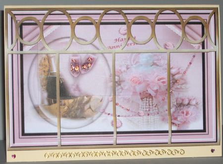 Anniversay Pink Window Pyramid by Lynda Jones