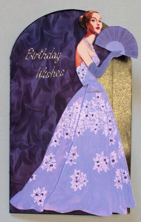 Lilac Evening Shaped Card by Lynda Jones