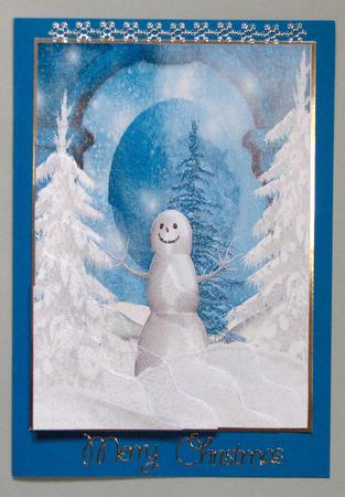 Midnight Snowman Wavy Pyrimage by Lynda Jones