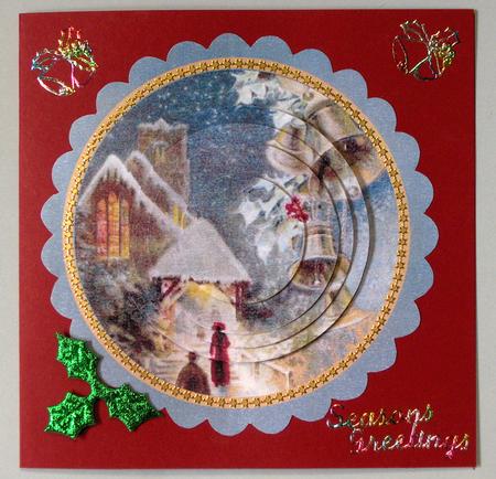 Christmas Mass Scalloped Edge Topper by Lynda Jones