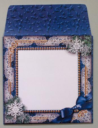 Choirboy Knocking Snow 5 1/2 Inch Square Matching Envelope by Lynda Jones