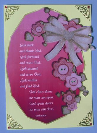 Inspirational Card Topper by Lynda Jones