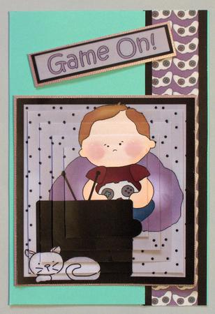 Gaming Boy Pyramid and Border Design by Lynda Jones