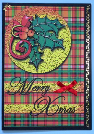 Gold with Tartan and Holly by Lynda Jones
