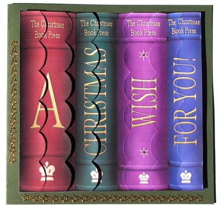 Merry Christmas Books Scallop Edge Side Stacker by Lynda Jones