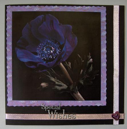 Purple Anemone Card Toppers by Lynda Jones