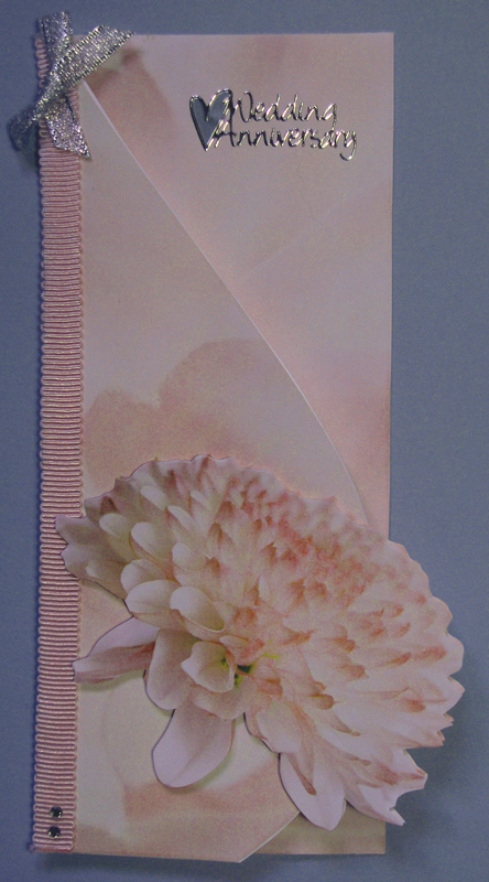 Golden Peach Cream Teardrop Flower Card by Lynda Jones