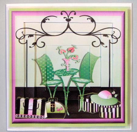 'ladies Who Lunch' (shopping/cafe) Tunnel/invertage Card Kit by Lynda Jones