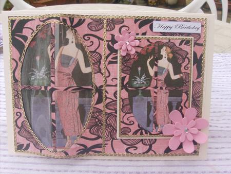 Art Deco Lady Window Card Kit 2 by Lynn Armstrong
