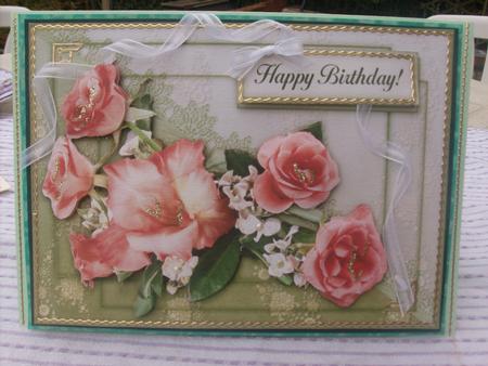 Roses and Lace - Decoupage Card by Lynn Armstrong