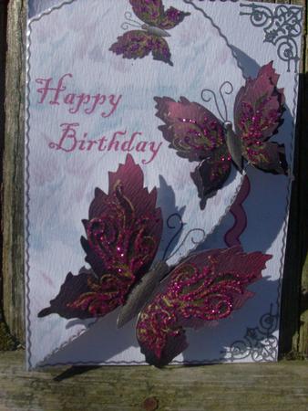 Cut & Fold Corner Card with Butterflies Featured Gallery Photo
