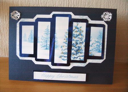 Brand New Christmas Winter Scene Panel Card Kit by Lynn Atkin