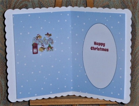 Christmas Robins with letters to Santa CHRISTMAS 5x7 portrait insert by Lynn Butters