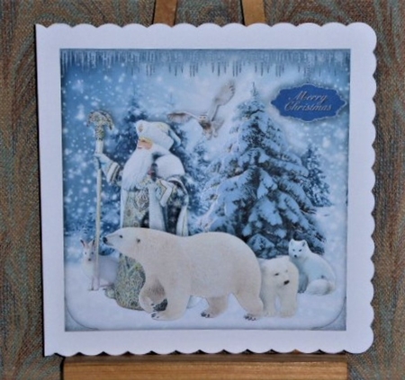 Santa Parade - Ice Blue by Lynn Butters
