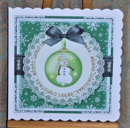 Christmas Bauble3 Mini Card Kit by Lynn Butters