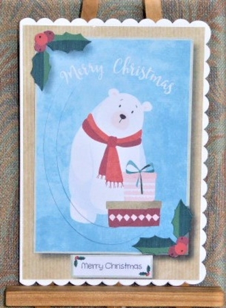 Kraft Paper Christmas - Polar Bear by Lynn Butters