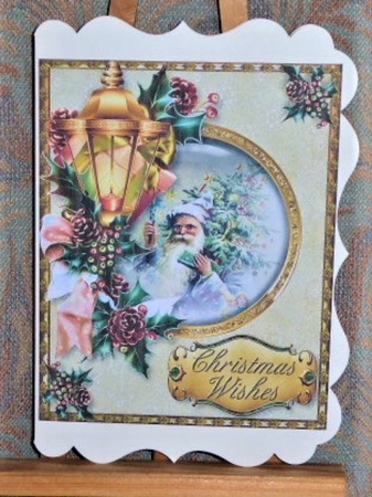 Gold Lantern - Victorian Santa by Lynn Butters