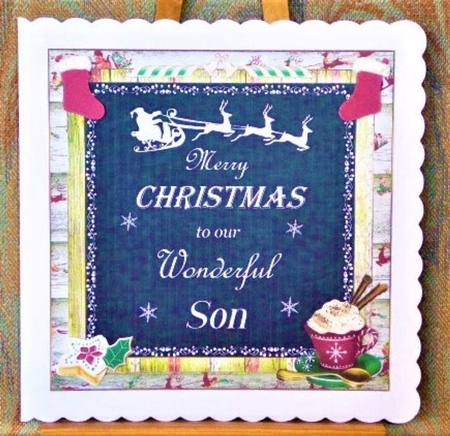 Merry Christmas Son Chalkboard Topper  by Lynn Butters
