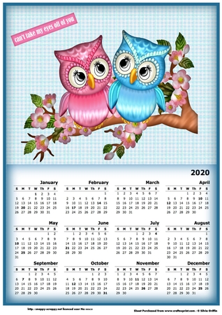Owle - Cannot take my Eyes of you Calendar 2021 by Lynn Butters