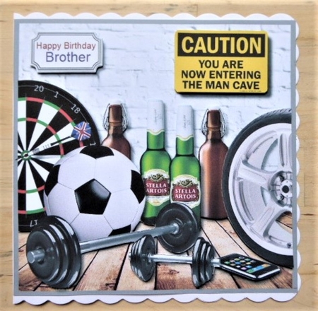 Man Cave Birthday/Fathers Day topper by Lynn Butters