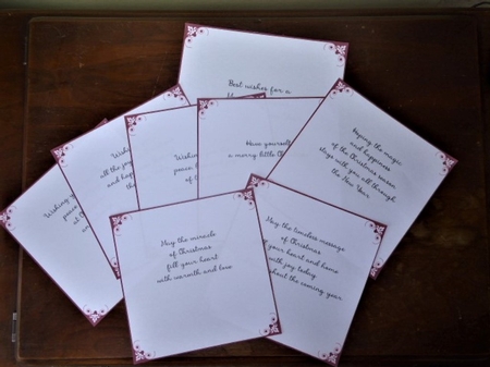 7X7 FANCY CORNER CHRISTMAS INSERTS - RED by Lynn Butters