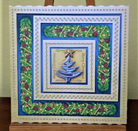 Golden Christmas - Stylised Tree by Lynn Butters