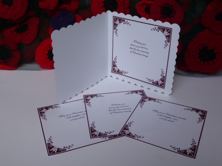 5X5 FANCY CORNER CHRISTMAS INSERTS - RED by Lynn Butters