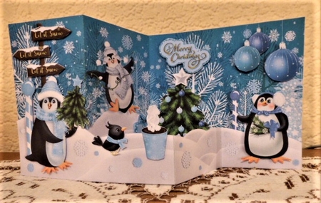 Penguin Winter Fun Z-Fold Card by Lynn Butters