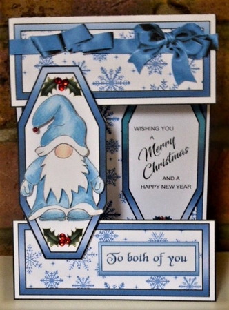 Open front Christmas Gnome (Blue) by Lynn Butters