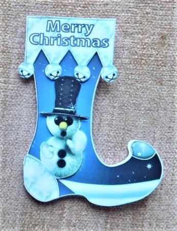 Christmas snowman stocking card kit by Lynn Butters