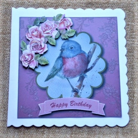 Rose Robin - Multi Occasions Card by Lynn Butters