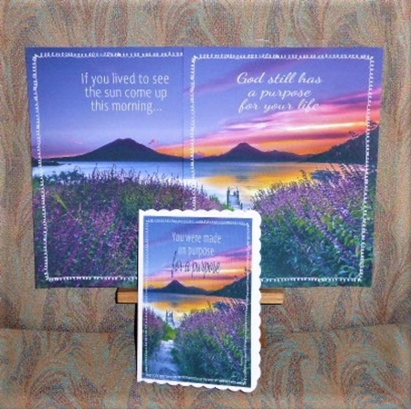 Two 8X10 Wall Art Prints & Matching Quick Card - Life Purpose   by Lynn Butters